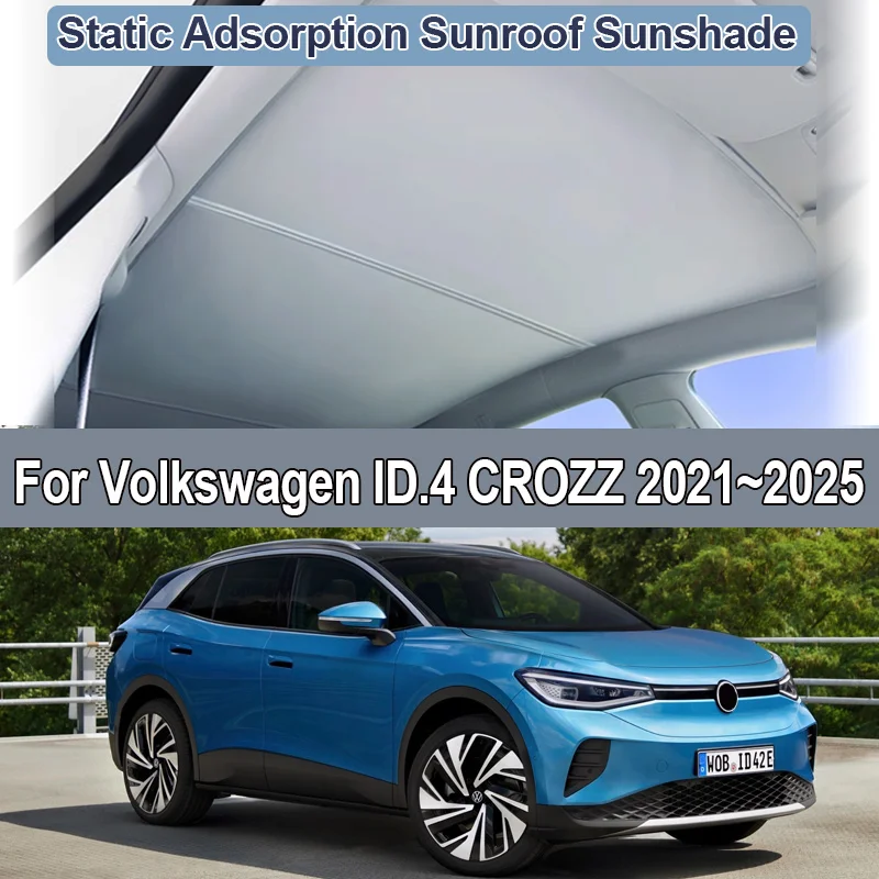

Солнцезащитный козырек на крыше для Volkswagen VW ID.4 ID4 CROZ 2021 2022 2023 2024 2025 электростатическая адсорбция козырьки для świetlika аксессуары