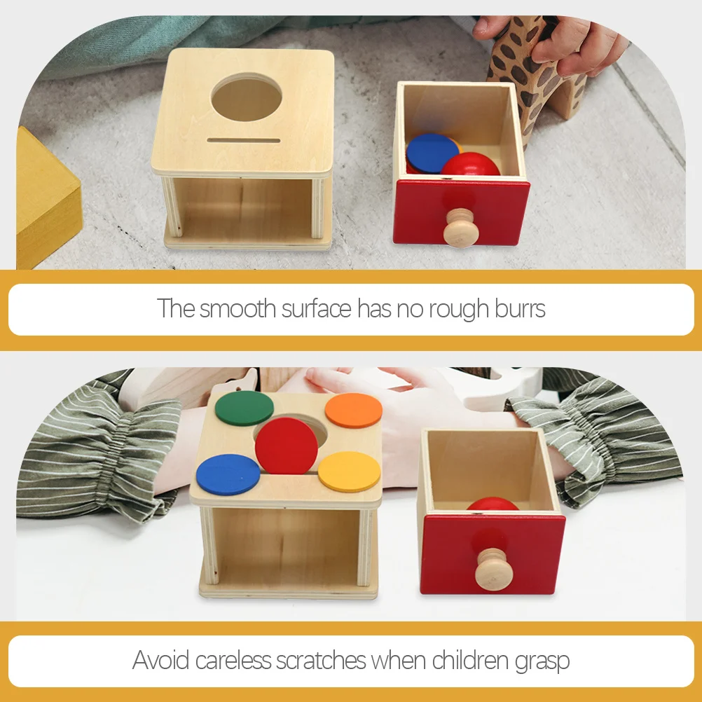 Caja de madera Montessori para bebé, caja de madera educativa para desarrollar la coordinación de habilidades motoras finas, 1 Juego