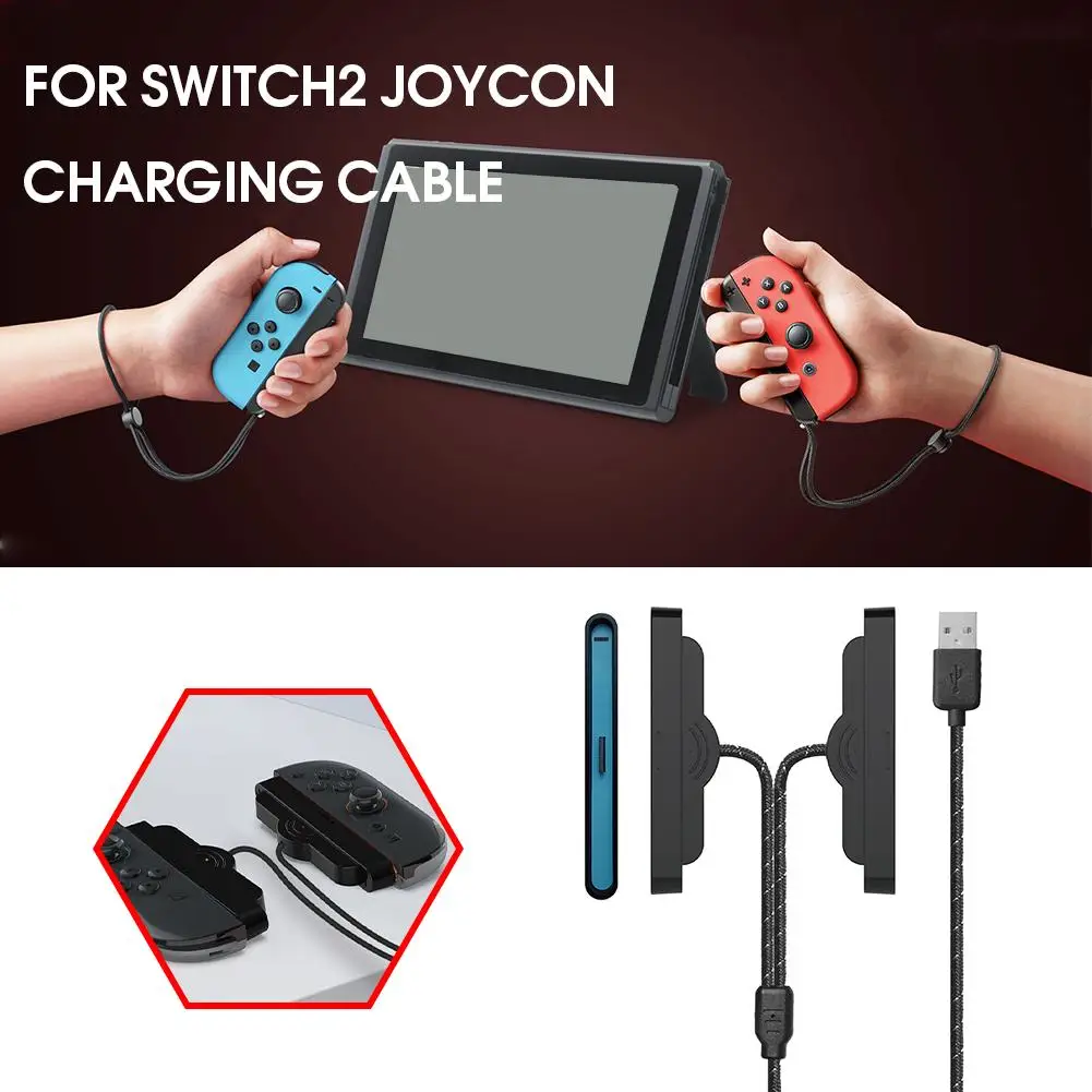 Portable Charger Cable 2In1 Controller Charger  For Switch 2 Joycon Split Charging Cable Game Accessories For Switch2 Connector