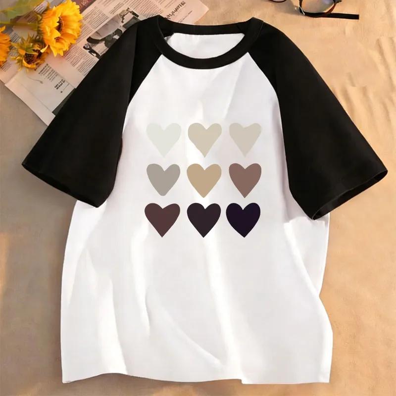 Fashion Love Heart T Shirts 90s Kids Children's T-shirt Short Sleeve Boys Girls Summer Spring Casual Top Tee Shirt