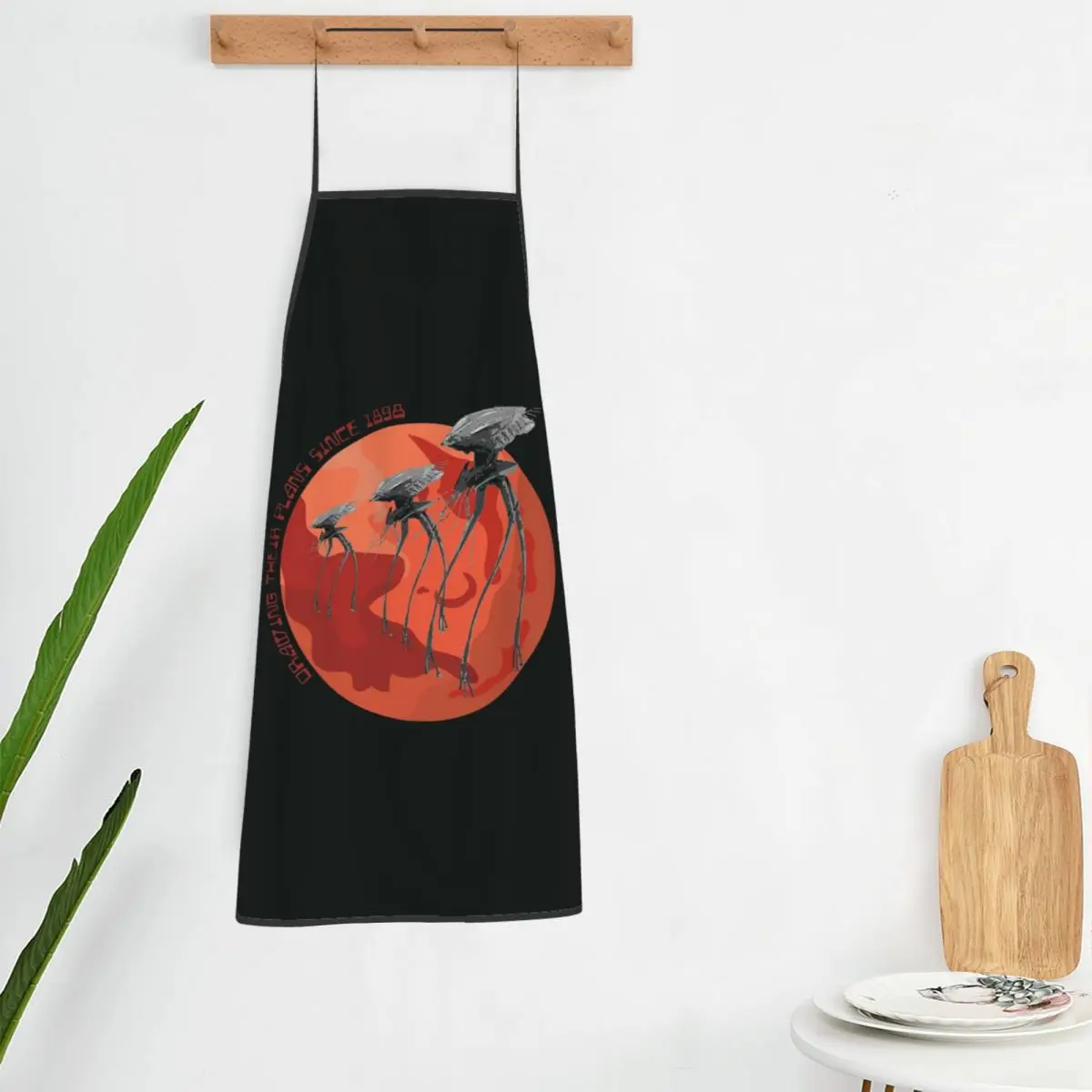 War Of The Worlds Drawing Their Plans Since 1898 Apron Chef Cooking Baking Tablier Bib Kitchen Cleaning Pinafore for Women Men