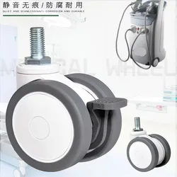 3 inch 4 inch medical equipment accessories universal wheel slide wheel foot wheel screw rod M12 screw rubber wheel 70/90KG