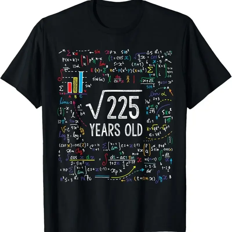 Square Root Of 225 15th Birthday 15 Year Old s Math Bday T Shirt