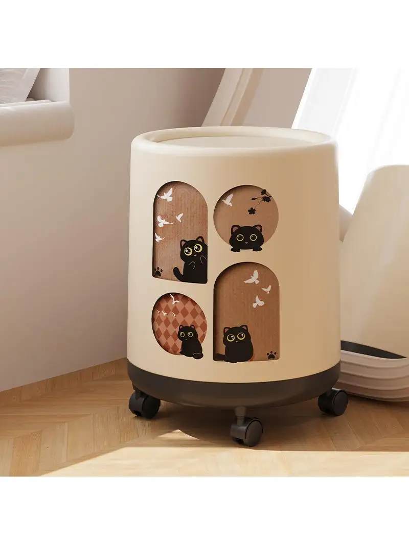 

Large Capaci Thiened Plastic Garbage Can Kitchen Living Room Batoom Cover Household Waste Disposal Bin Home Cleaning Tools