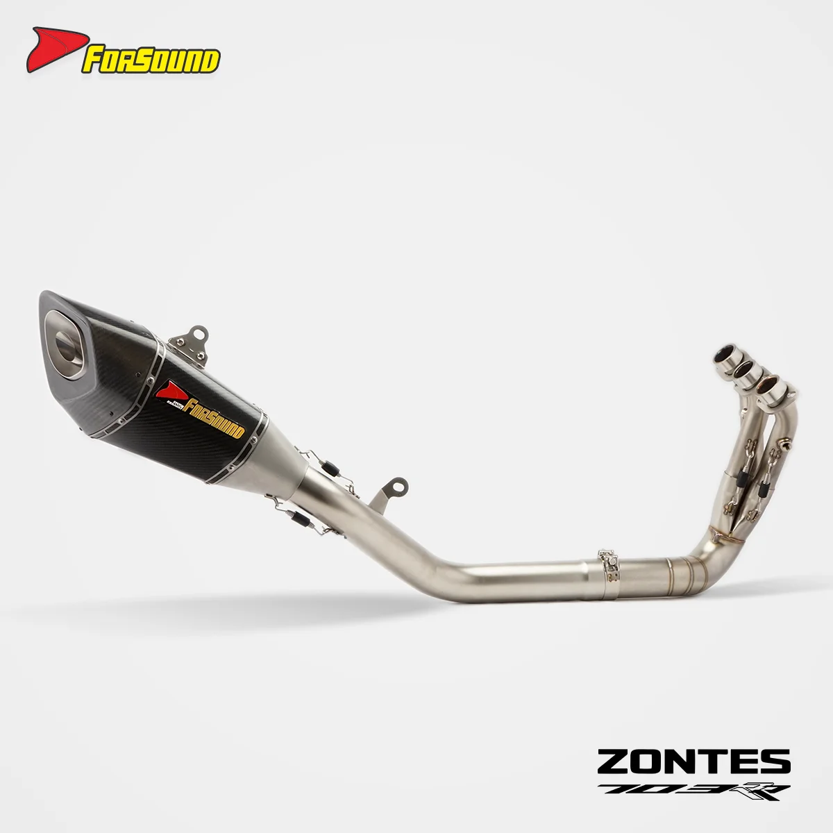 For Zontes 703RR Full Side Exhaust System Fit Motorcycle Modified Parts High Performance Racing Upgrade Complete Exhaust Kit