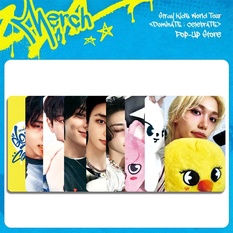 

8pcs SKZOO Small Card World Tour Flash Full Card Stray Kids Photo Card Random Card Fan Support Card Peripheral Gifts