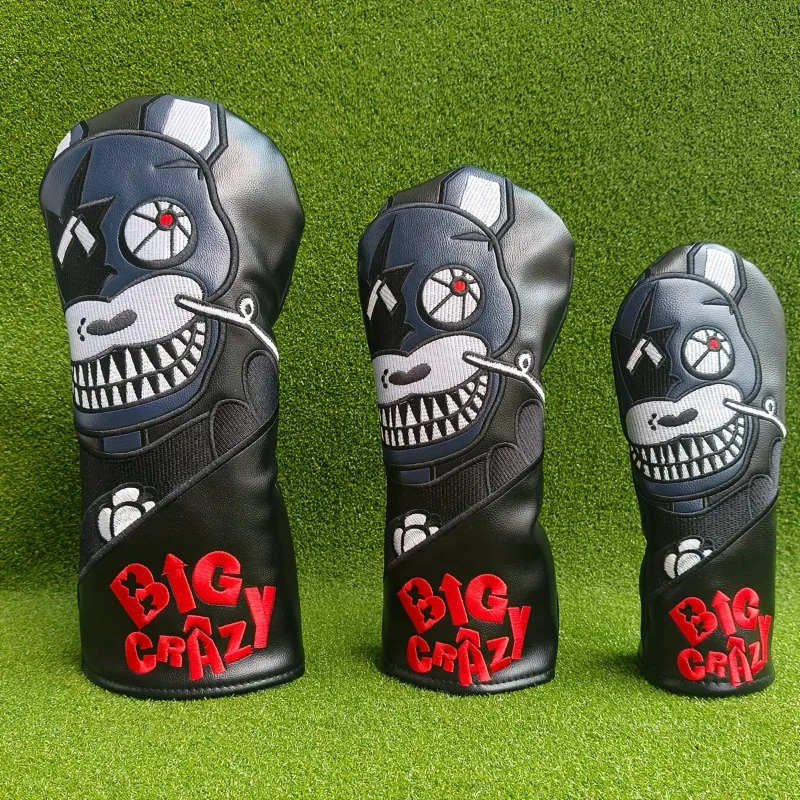 

1 шт. чехол на голову для клюшки для гольфа — прочный синтетический материал, дизайн с механическим рисунком собаки, чехол для аксессуаров для гольфа