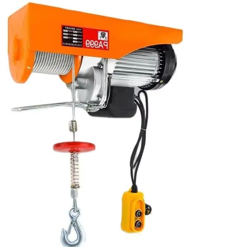 

220V PA200-PA600 Mini Electric Hoist Crane Household Small Lifting Hoist 1t 0.5 Ton Decoration Winch Hoist Crane 12-20M