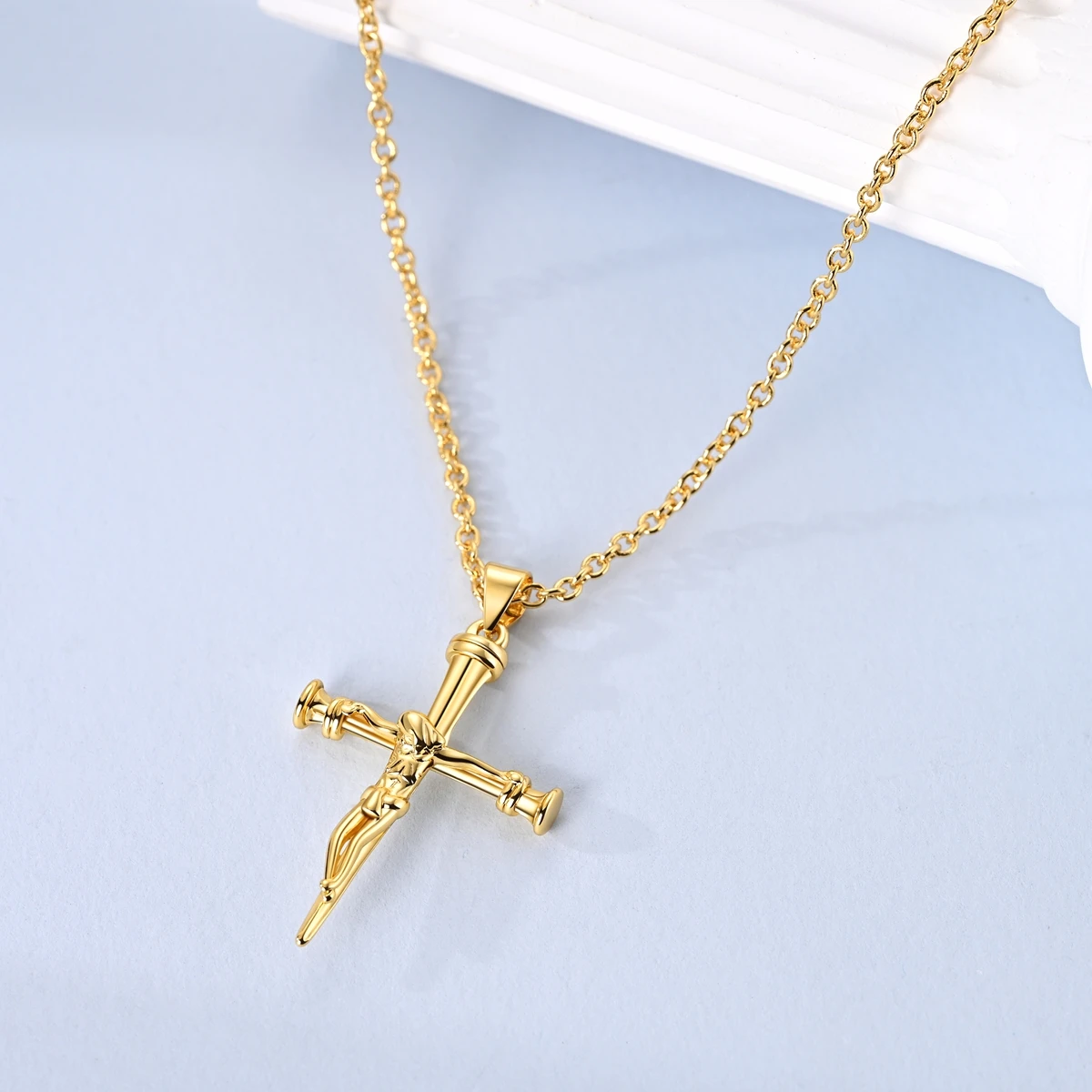 Women's 925 Sterling Silver Aurora Crystal Star Moon Key Necklace
