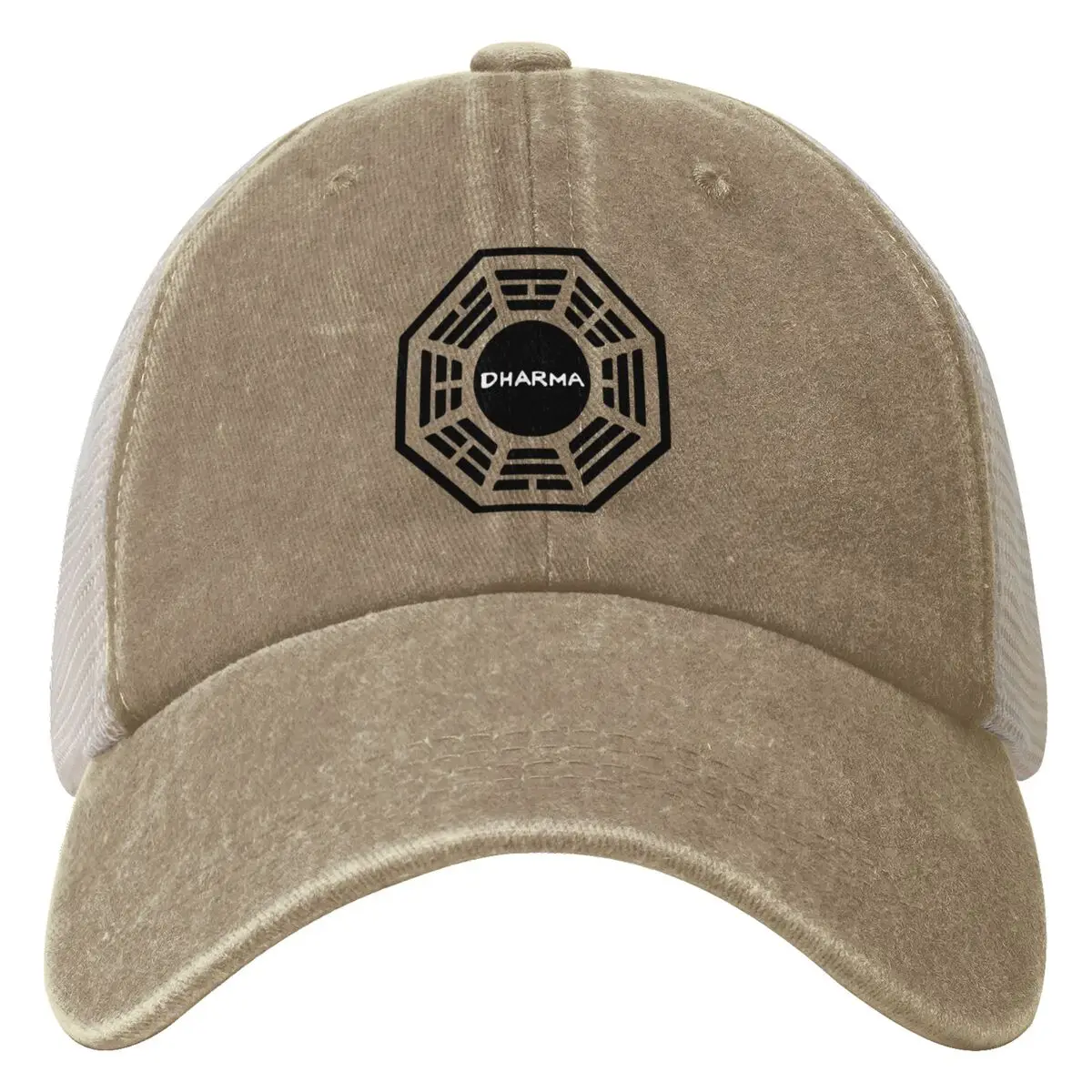 Dharma Initiative Logo Casual Baseball Cap Black and White Running Hippie Trucker Hat Spring Sun Visor Women Men Baseball Caps