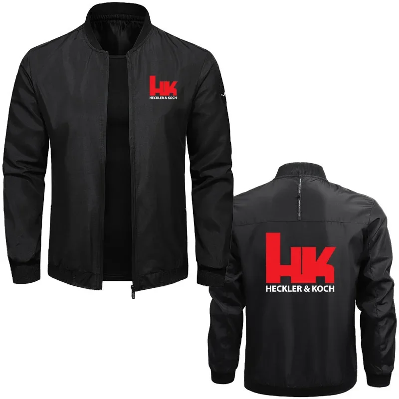 

Brand Men's Jacket Hk Heckler Koch No Compromise Mens Printing Sport Jacket Spring Autumn Casual Sports Fashion bomber Jackets