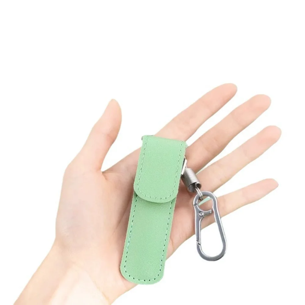 Juego de 6 Palillos para Oídos Coloridos, Herramientas Espirales para Limpiar los Oídos, Estuche de Cuero Portátil, Kit para Eliminar la Cera del Oído, Accesorios de Cuidado Personal para el Hogar