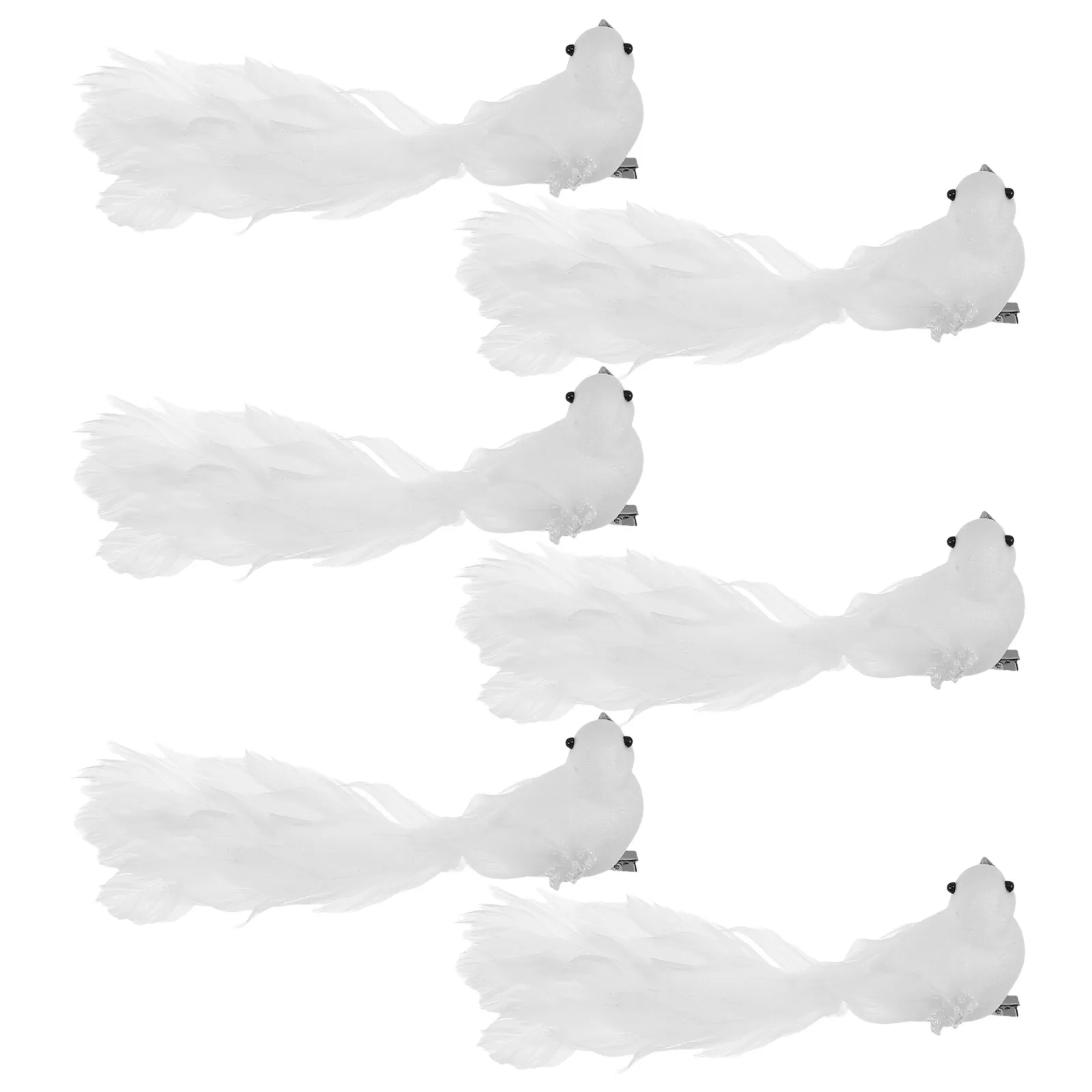 

Simulation Bird Decoration Christmas Decorations Tree Ornament White Artificial Figurine