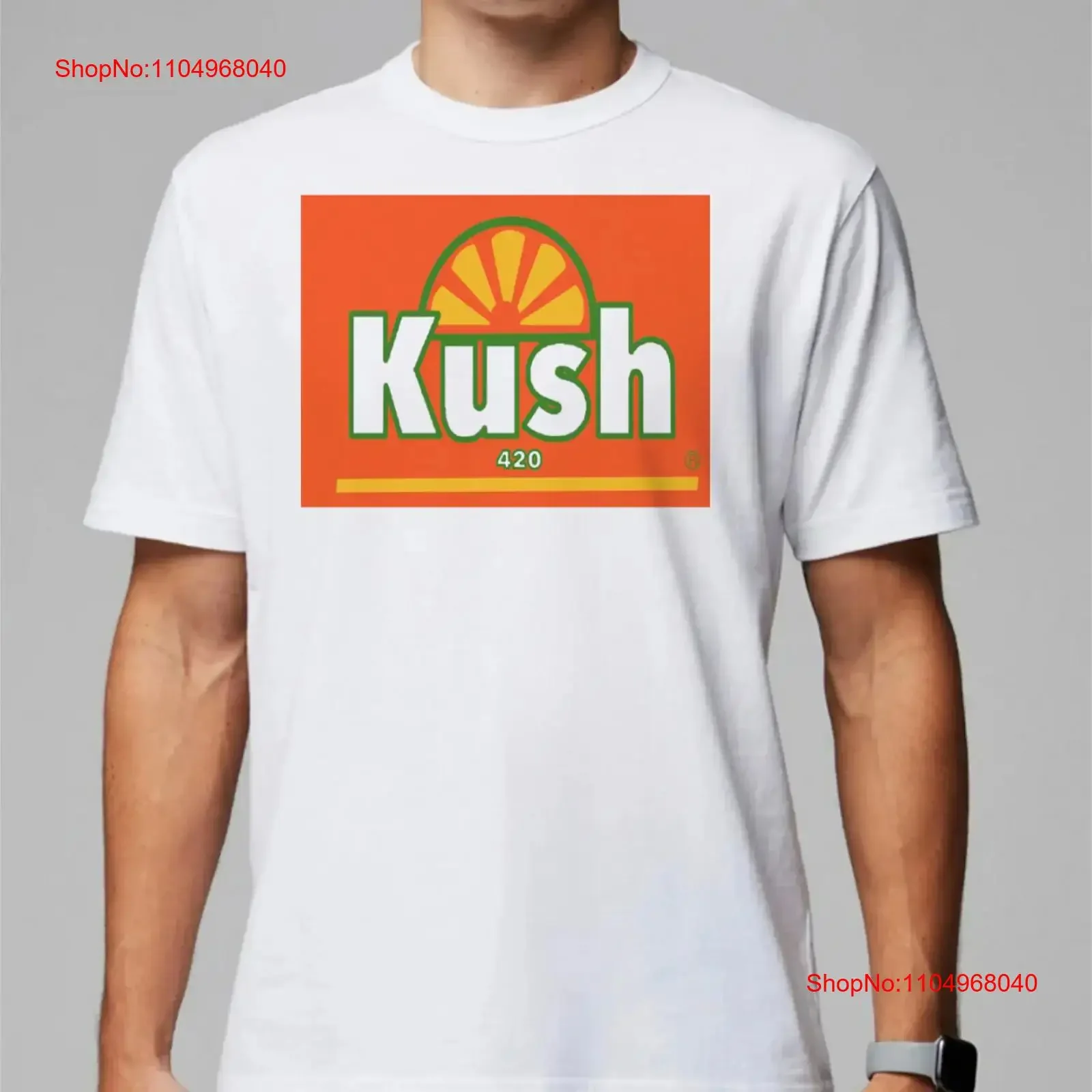 Camiseta Orange Crush Parody 420 kush, divertida, humorística, para adultos, S 3XL, mangas largas o cortas, vintage, informal, ligeramente unisex