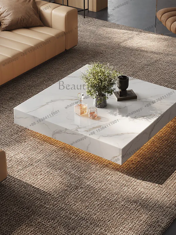 Customization Italian Minimalist Smart Rock Slab Coffee Table Large Living Room Home Modern Simplicity