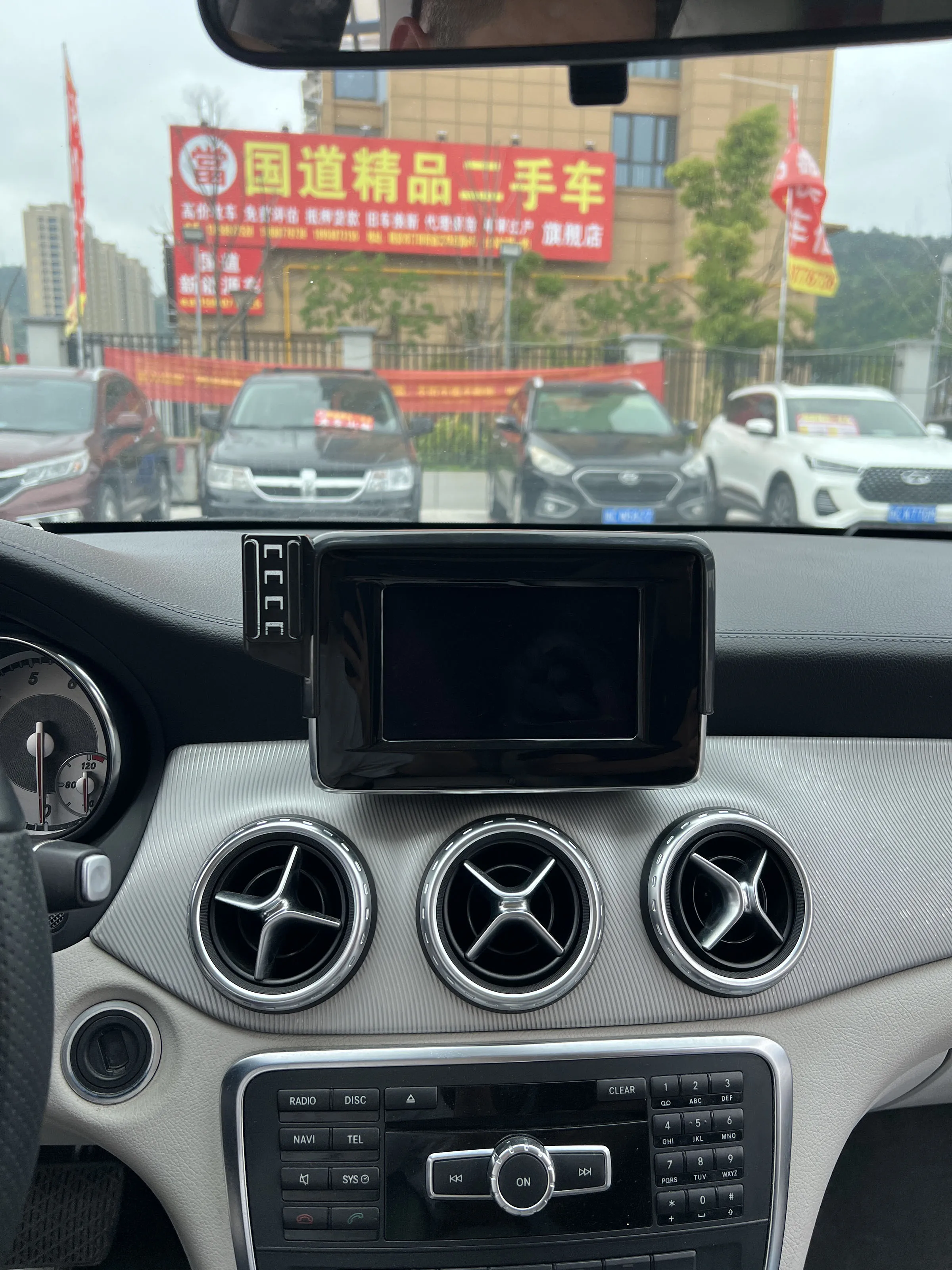 Car Phone Holder & Base for Mercedes-Benz A Class W176 2013‑2018/B Class 2012‑2016,Specially Designed for Recessed Small Screen