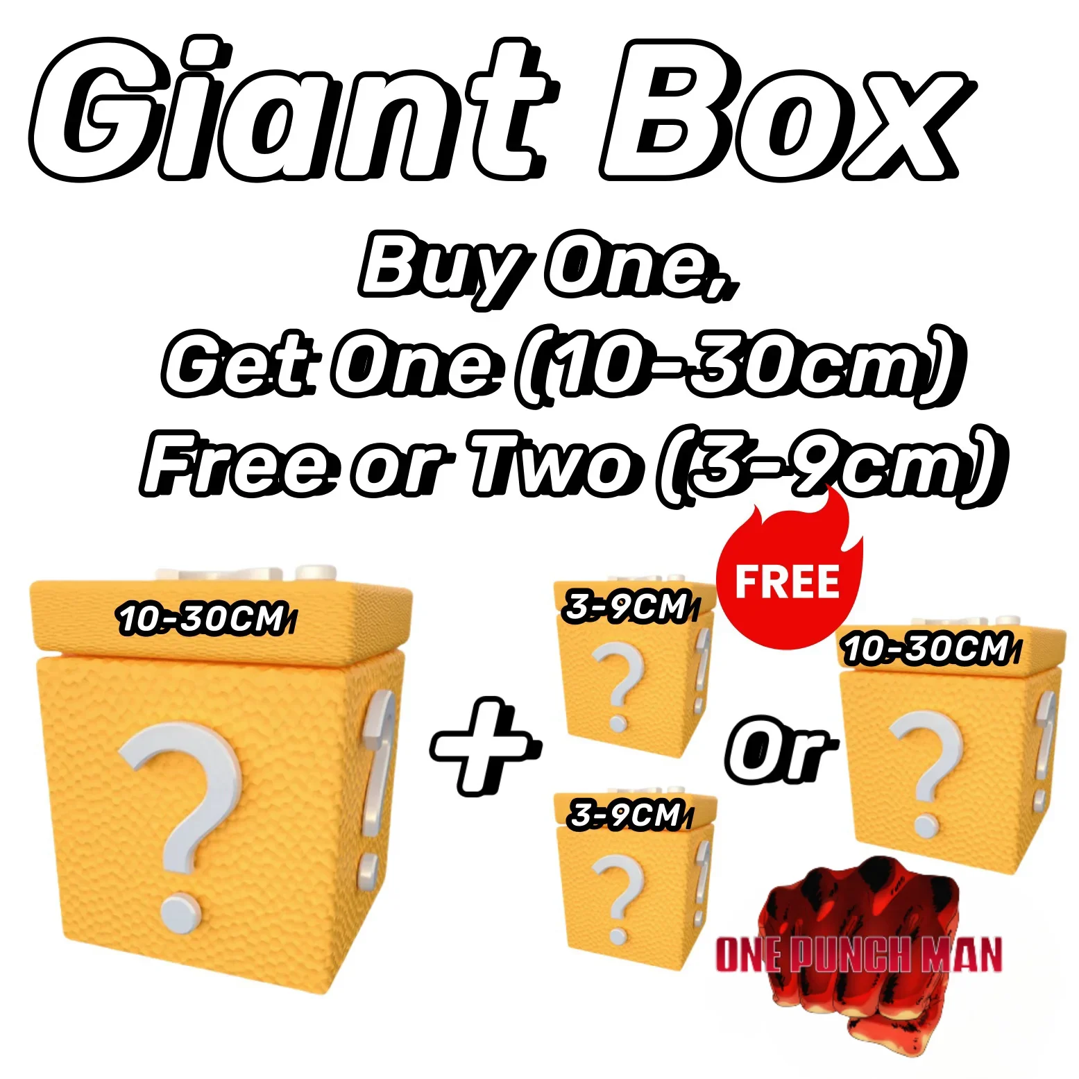 10-30cm One Punch Man Anime Figure Mystery Box Surprise Mystery Box Saitama Genos Terrible Tornado Garou Lucky Box Birthday Gift