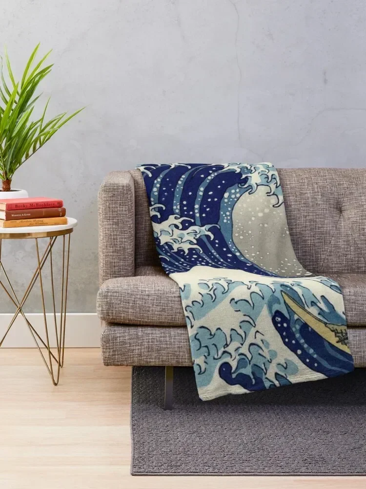 The Great Wave off Kanagawa Throw Blanket Bed covers Fashion Sofas Plaid on the sofa Blankets