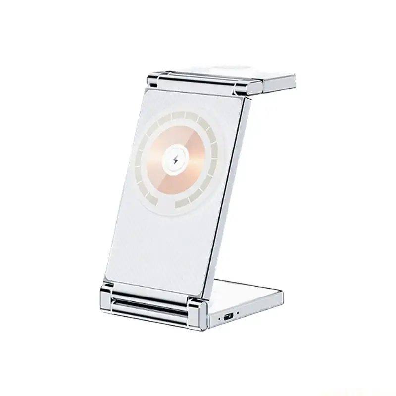 3 In 1 Wireless Charging Stand 15W Fast Charging Support Electronics Adapter For Mobile Phone Smartwatch