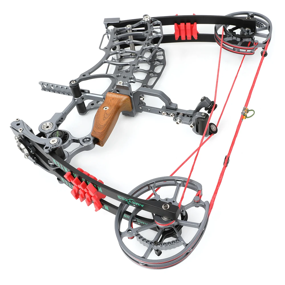 Compound Bow 30-70lbs Adjustable Dual Purpose Bow 7075 Aviation Aluminum Let-off 80% Initial Velocity of Steel Ball 420fps