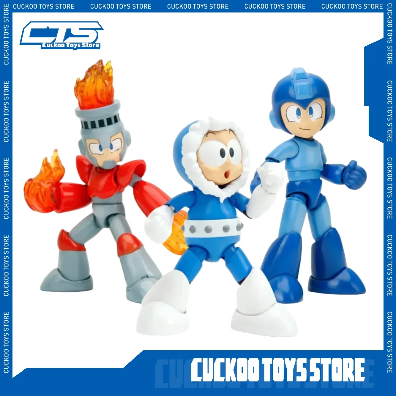 Jada Toys 1/12 Anime Characters Rockman Flame Iceman Full Set Support 6in Movable Action Figure Body Model Birthday Gift