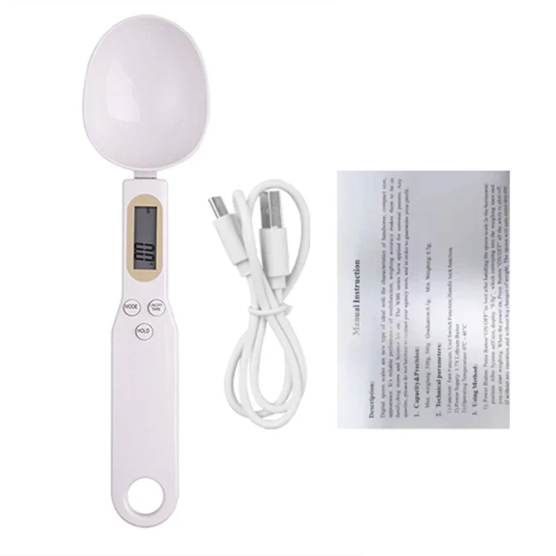 Mini cuillère-balance numérique, balance de cuisine électronique, balance alimentaire LCD, 0,1-500g, mesure du poids de la farine, du lait, du café en poudre