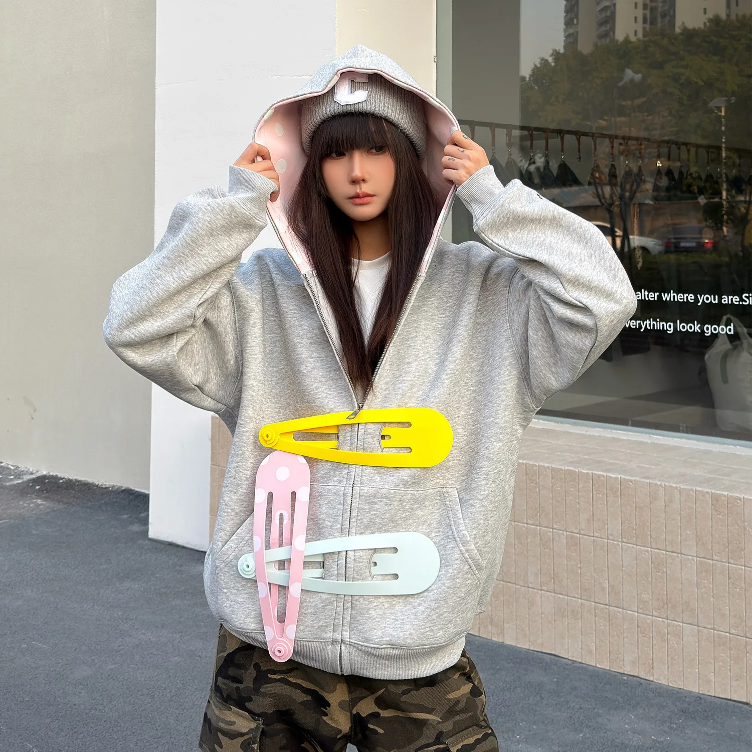 Korean 2026 Popular Giant Hairpins Oversized Teardrop BB Hairclip Elegant Bangs Fixing Clip Sweet Hair Ornaments Girls Bag Charm