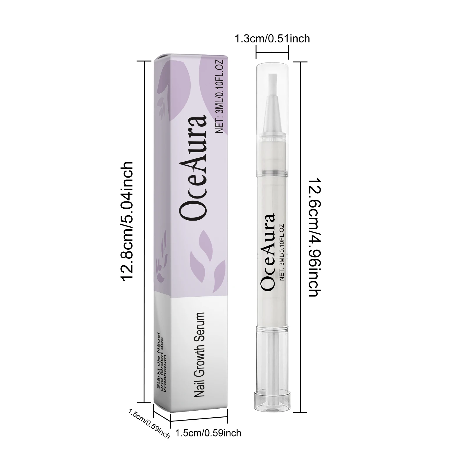 OceAura 3ml Nagelgroei Serum Reparatie Rotte Nagels Hydrateren Fleuren Nagels Versterken en Behouden Essentie