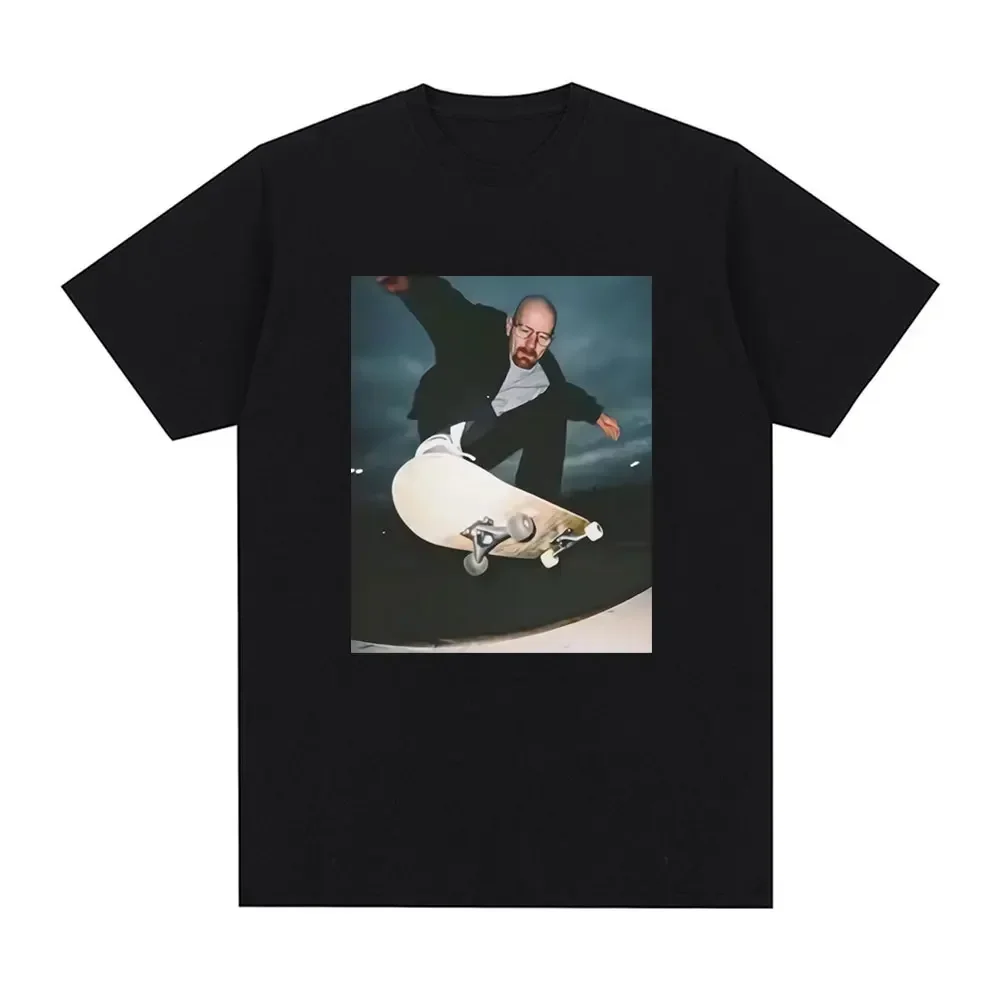 

Summer men's Breaking Bad Guy Heisenberg character Harajuku 90s skateboard pattern printed T-shirt casual top