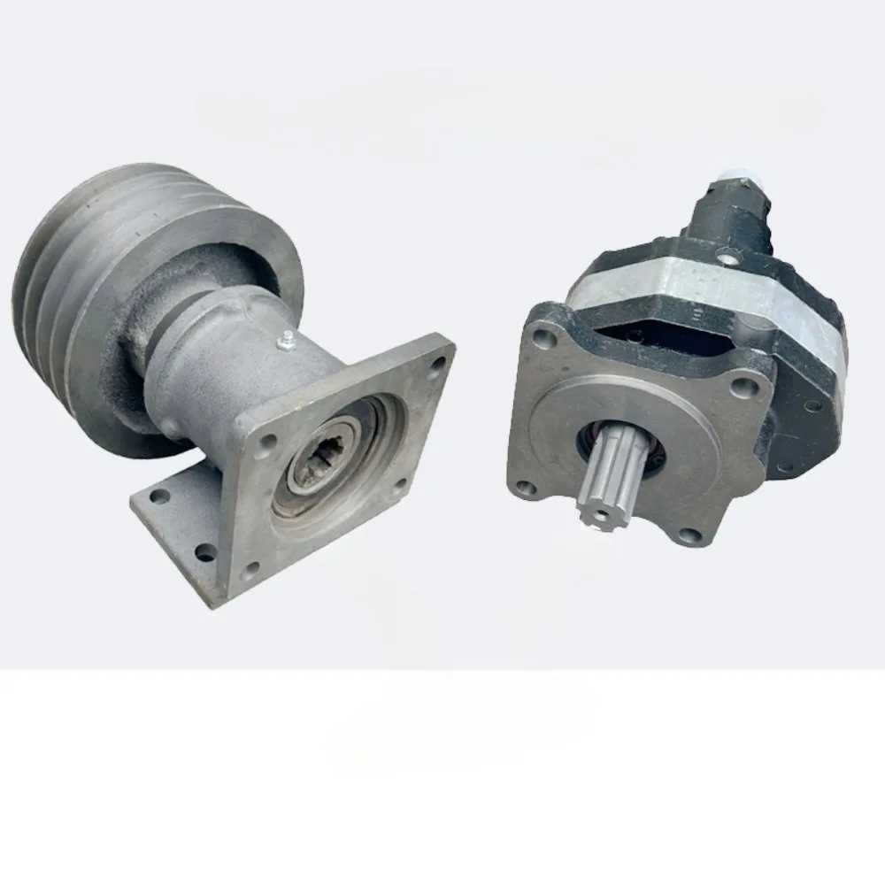 Hydraulic gear pump assembly three or four slot reinforced bracket