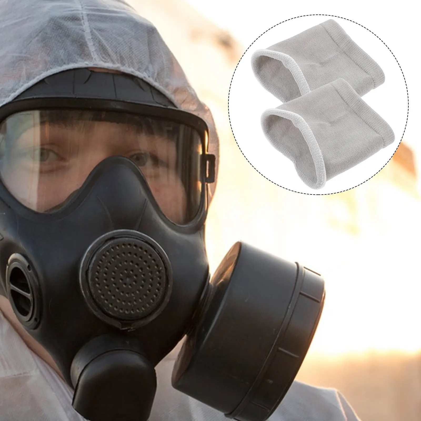 2Pcs Dustproof Face Mask Covers Cotton Reusable Breathable Mask Liners Washable Replacement Parts Perfect for Home Outdoor Use