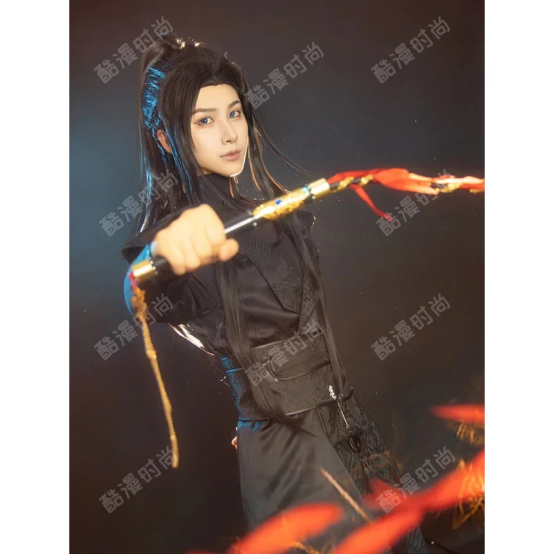 أزياء أنيمي إريها مو ران التأثيرية تيان غوان Ci Fu He Xuan Mo Ran أزياء تنكرية أحذية شعر مستعار Prps للنساء والرجال حفلة الهالوين