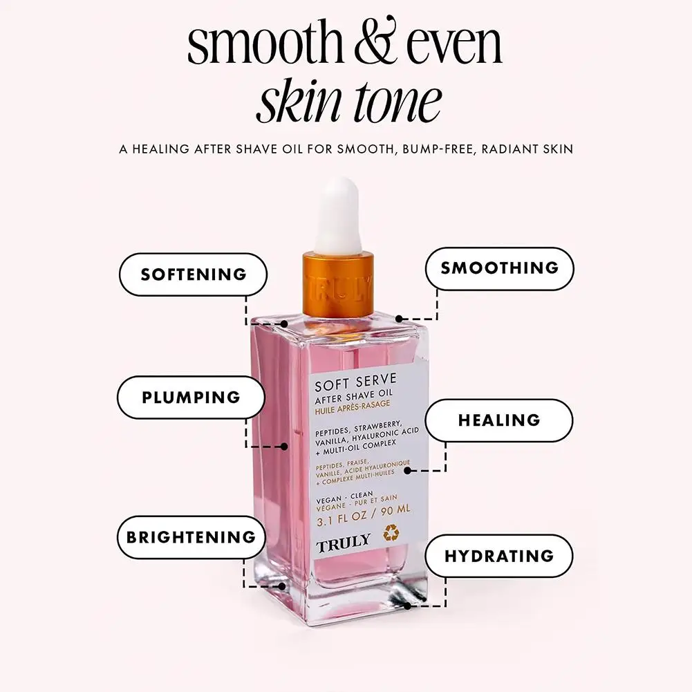 After Shave Oil 90ml With Strawberry And Vanilla Scent Plus Vitamin F And Hyaluronic Acid For Skin Conditioning After Shaving