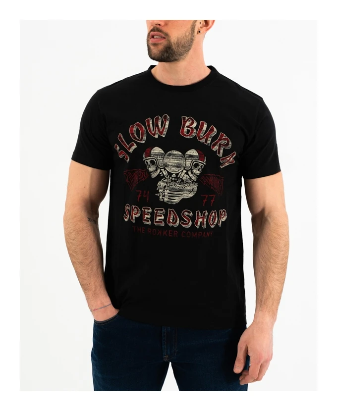 

2025 Summer Luxury Brand Graphic Printed T-shirt Men's and Women's Casual Short-sleeved Round Neck Cotton T-shirt Motorcycle