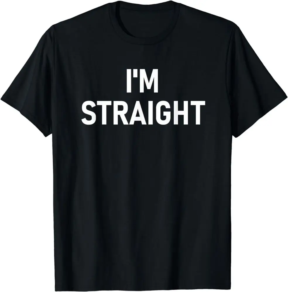 

Футболка I'm Straight, Funny, шутки, саркастическая футболка с рисунком аниме для мужчин, одежда для женщин