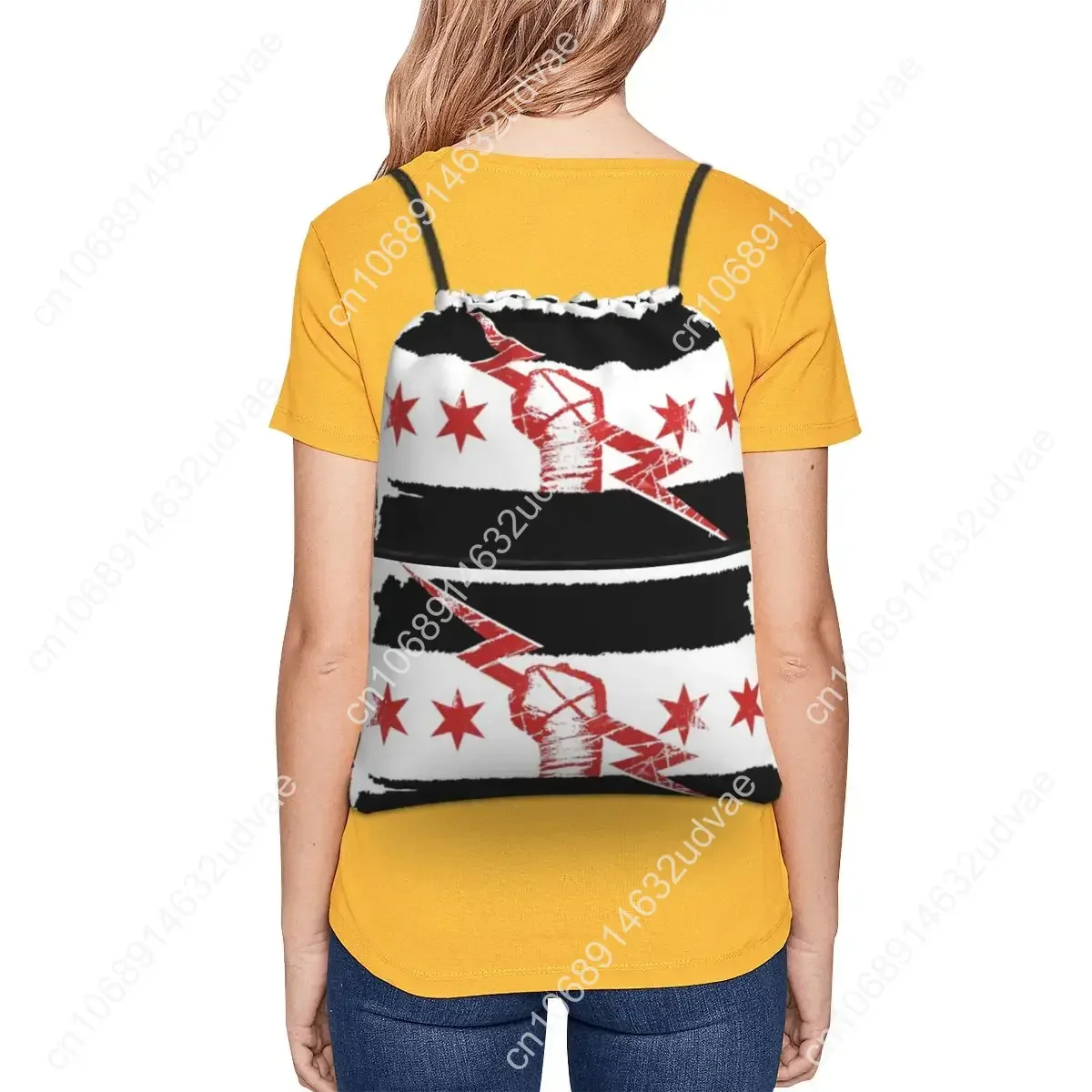 CM Punk WWE Portable Backpacks Drawstring Bag Multi-function Drawstring Bundle Pocket Storage Bags For Travel Sport Man Woman