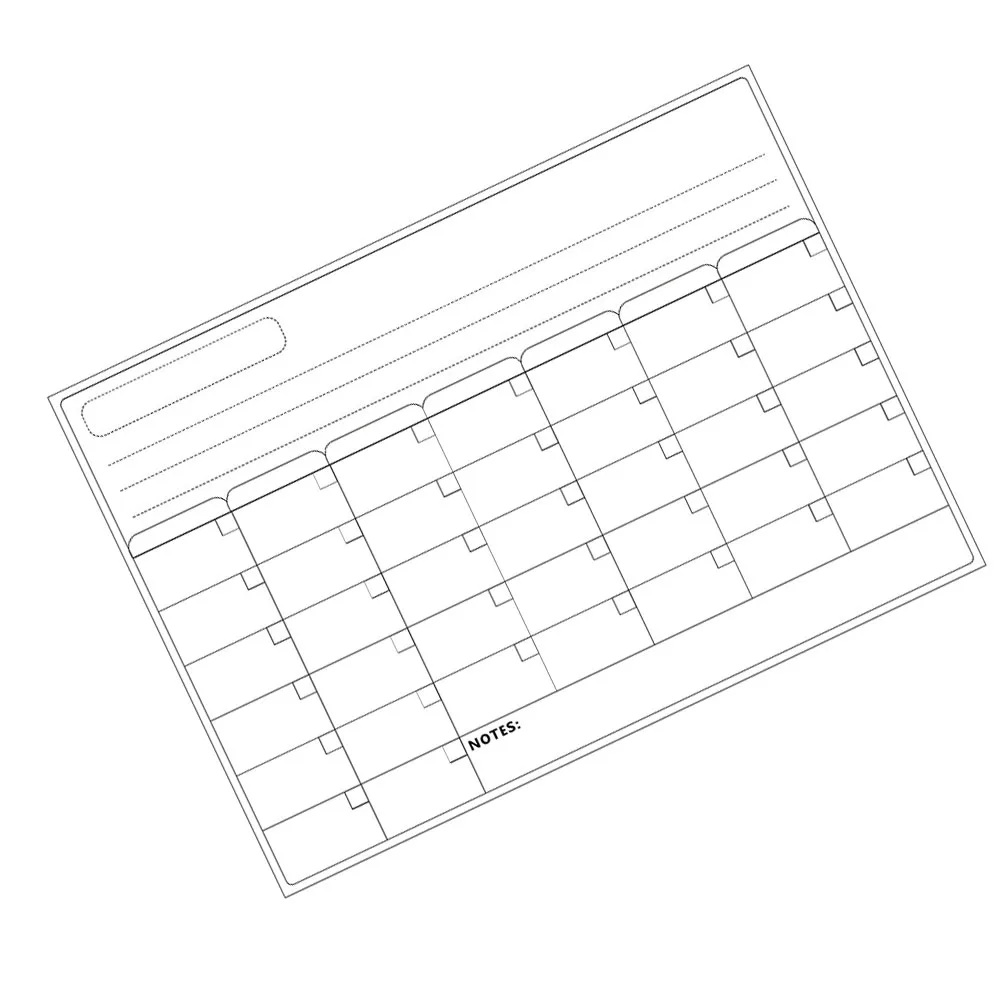 Sticker Weekplan Whiteboard Post Droog uitwisbare magneten Koelkast Doelplanner