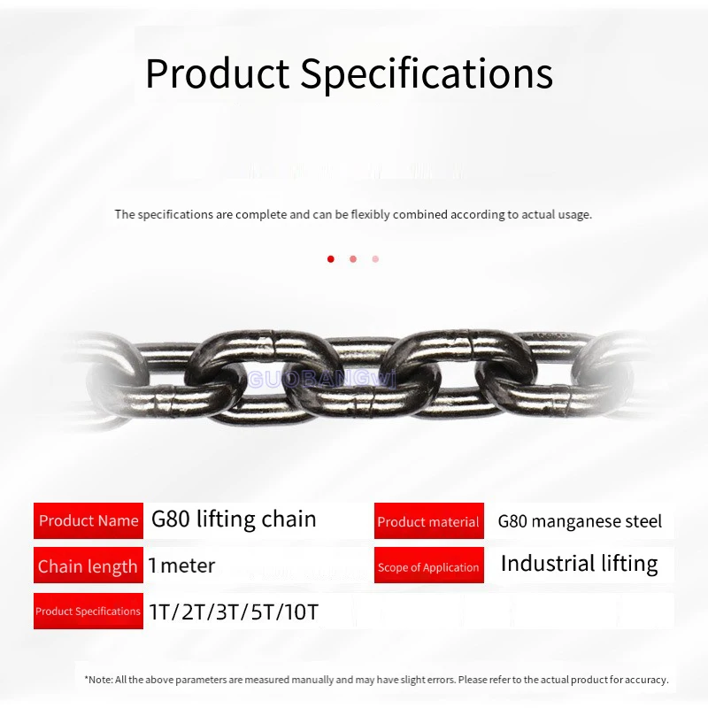 

G80 Manganese Steel Lifting Chain Galvanized 1T/2T/3T/5T Options High Strength Crane Chain Rigging Sling Tow Chain