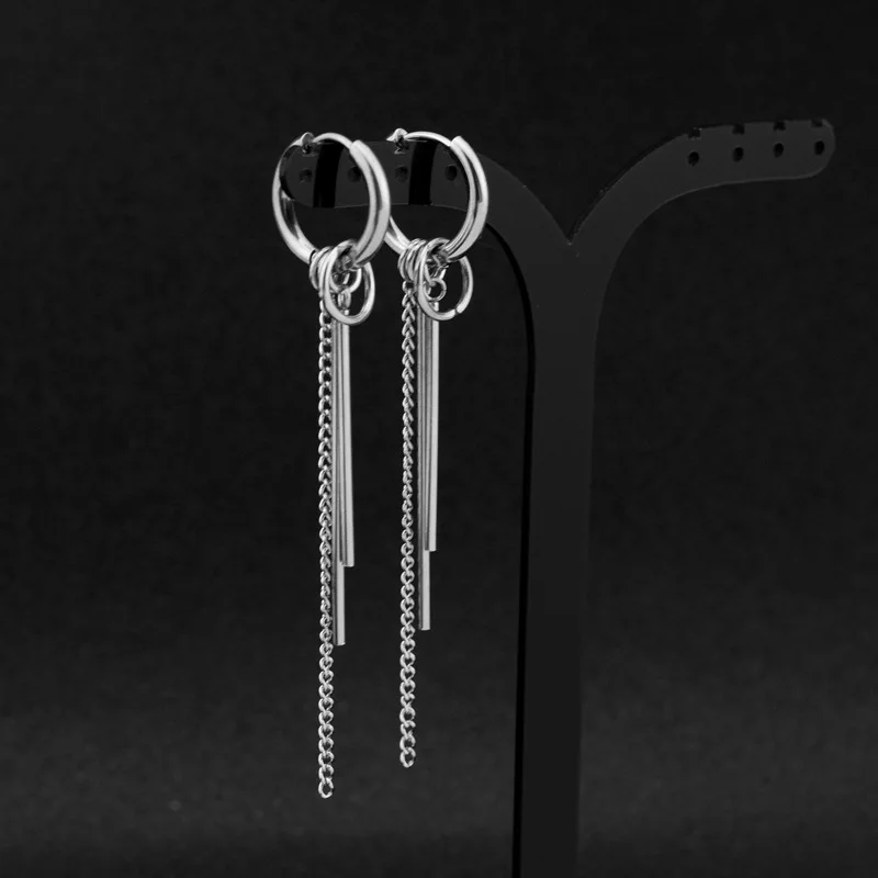 Male Korean Version Of Studs Men Without Piercing Students Street Single Ear Ring Male Trend Personality Men' stick Ear Clip