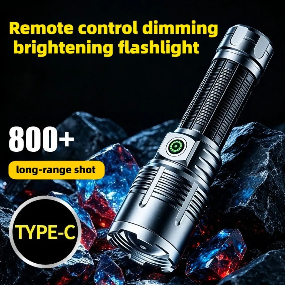 New Zoomable LED Flashlight High Power Long Range Flashlight Multi Function Waterproof Telescopic Torch for Outdoor Use