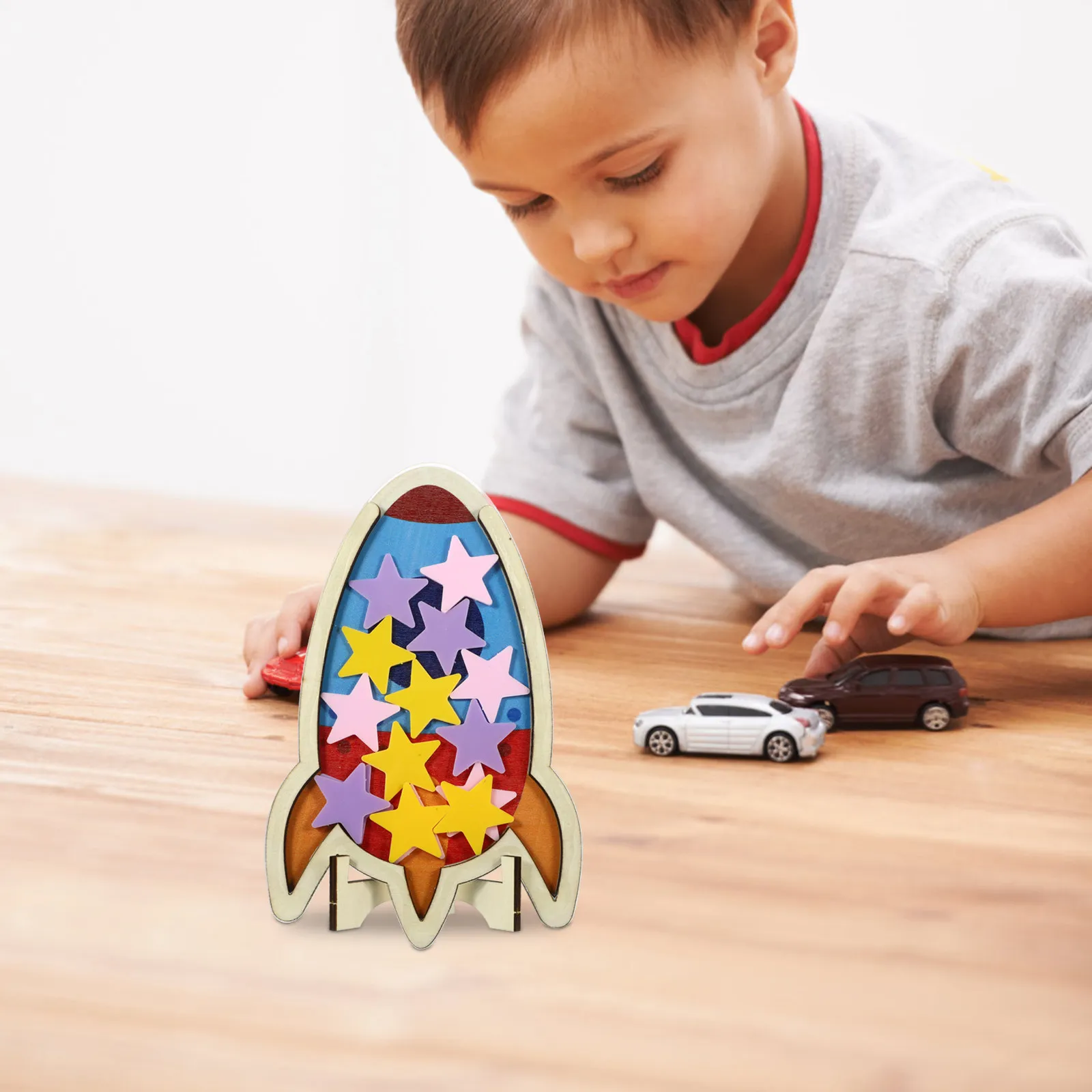 1セットの星型ご褒美ジャー-子供用-幼児用-明るくカラフルな装飾教室管理用品-ポジティブな行動を促すトイレトレーニング用品