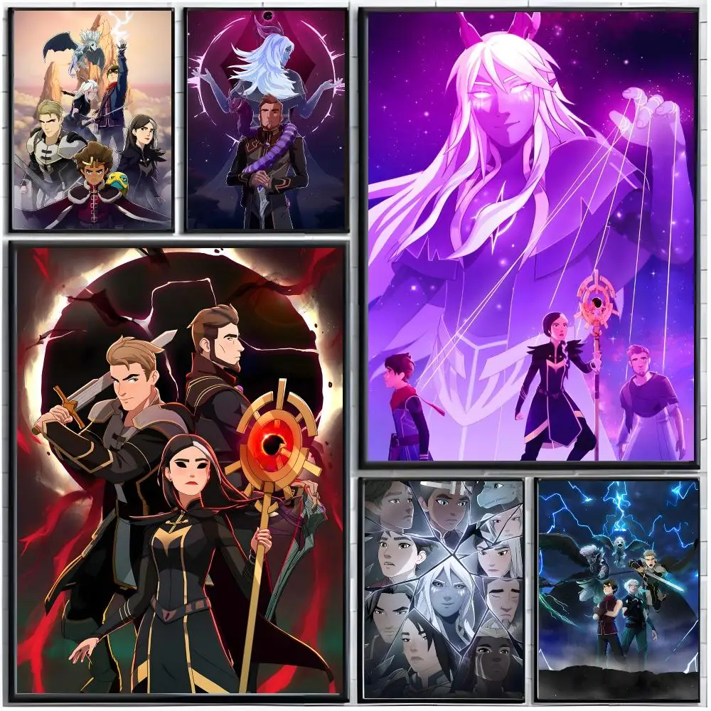 animation fantasy T‑The Dragon Prince Poster Modern Wall Art Home Decor Living Room Decorative Print Unframed