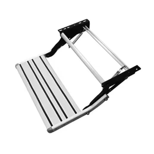 

570mm Electric Single Folding RV Stairs With LED Light 200KG Load Capacity For Camper Motorhome Trailers Camping Use