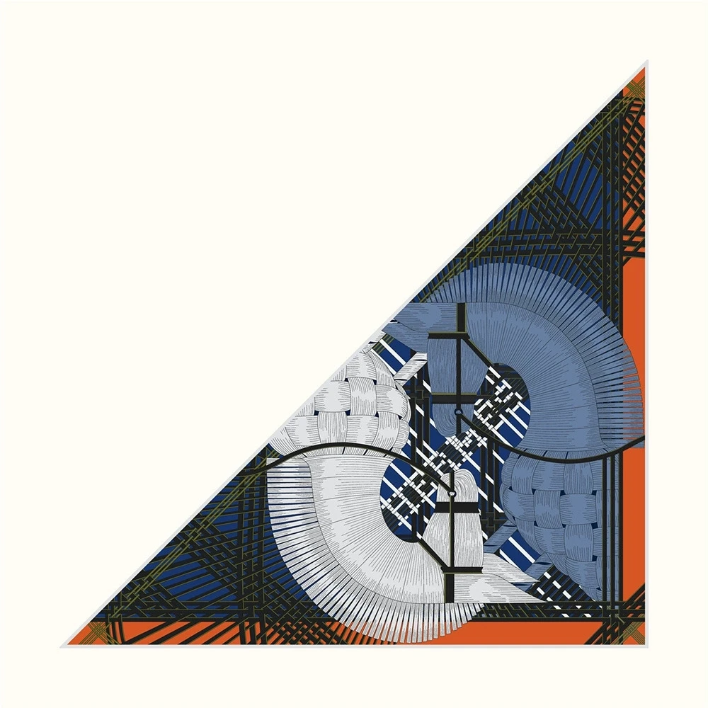 

Европейский треугольный саржевый шарф, шаль, хиджабы, роскошные двойные конские головы, бандана с принтом, платок, шейный платок для женщин