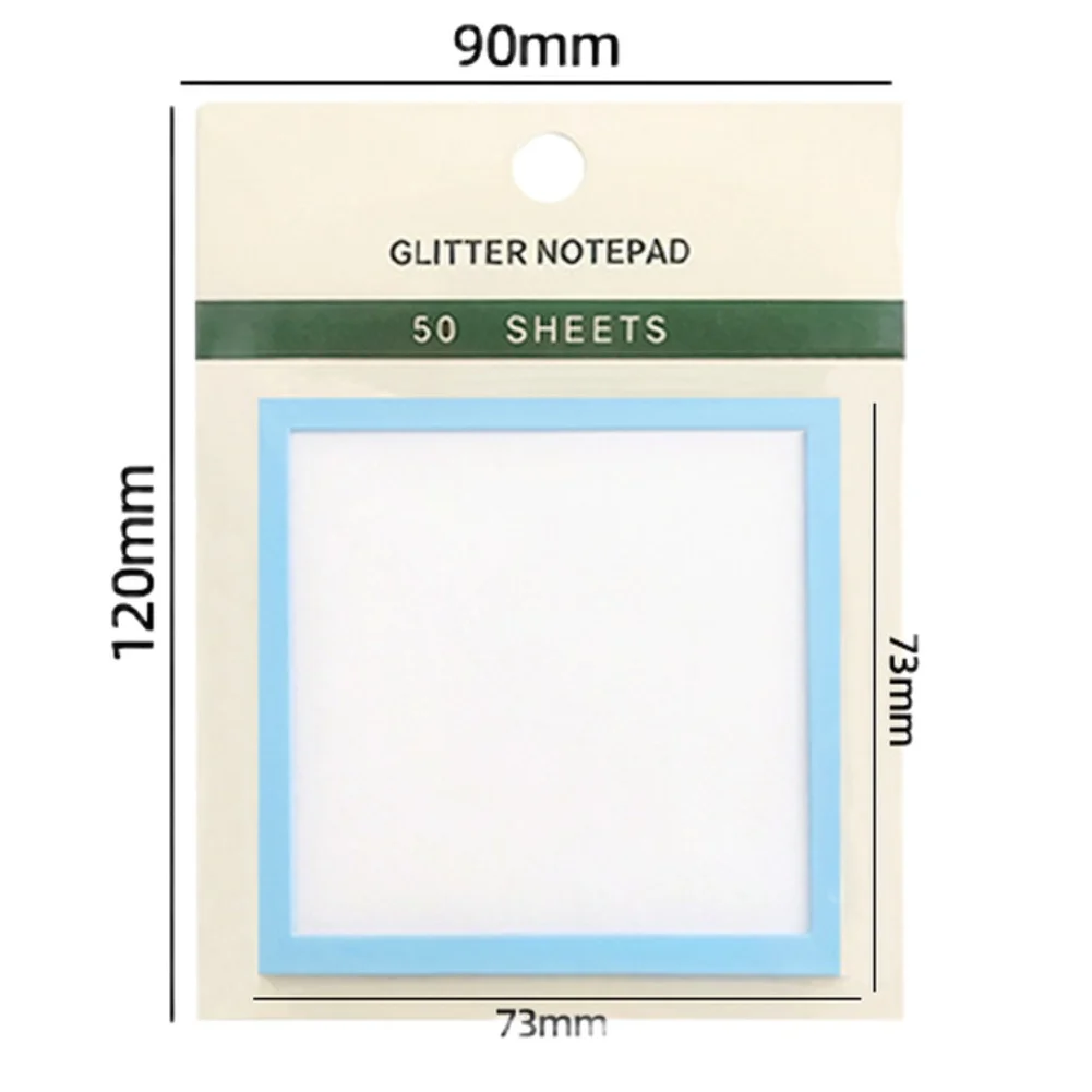 Glitter Memo Pads with Transparent Sparkle Effect and Strong Hold for Temporary Placement and Easy Repositioning