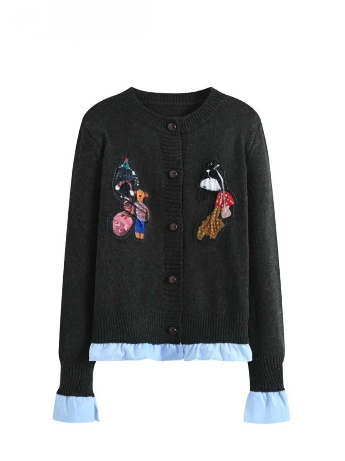 

plus Size Knitted Open Cardigan Women's Loose Belly Covering Slimming Top Spring New Sle Comfortable Korean Sle Polyester...