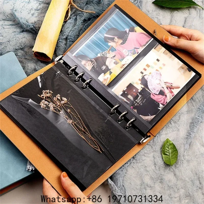 

6 Inch Self Adhesive Photo Album Vintage Couple DIY Card Album Storage Record Scrapbook for Wedding Anniversary Memory Books