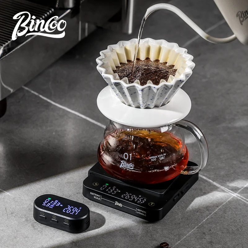 Bincoo Professional Coffee Scale Electronic Scale Coffee Powder Weighing Accurate Weight 0.1g Split Screen Display Barista Tool - Image 4
