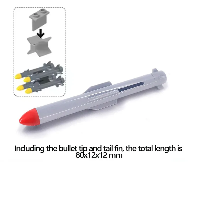 MOC Compatibel Militaire Karakter Bouwstenen Accessoires Raketmodellen Straaljager Montage Kinderspeelgoed Mini Baksteen Cadeau