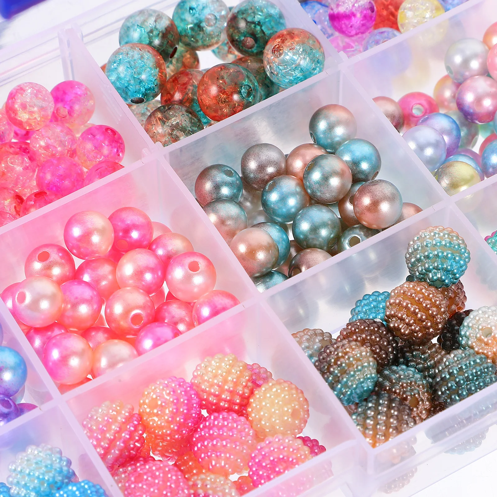 

DIY Acrylic Beads Jewelry Making Kit Smooth Polished Loose Beads for Necklace Bracelet Crafting Jewelry Making Kit